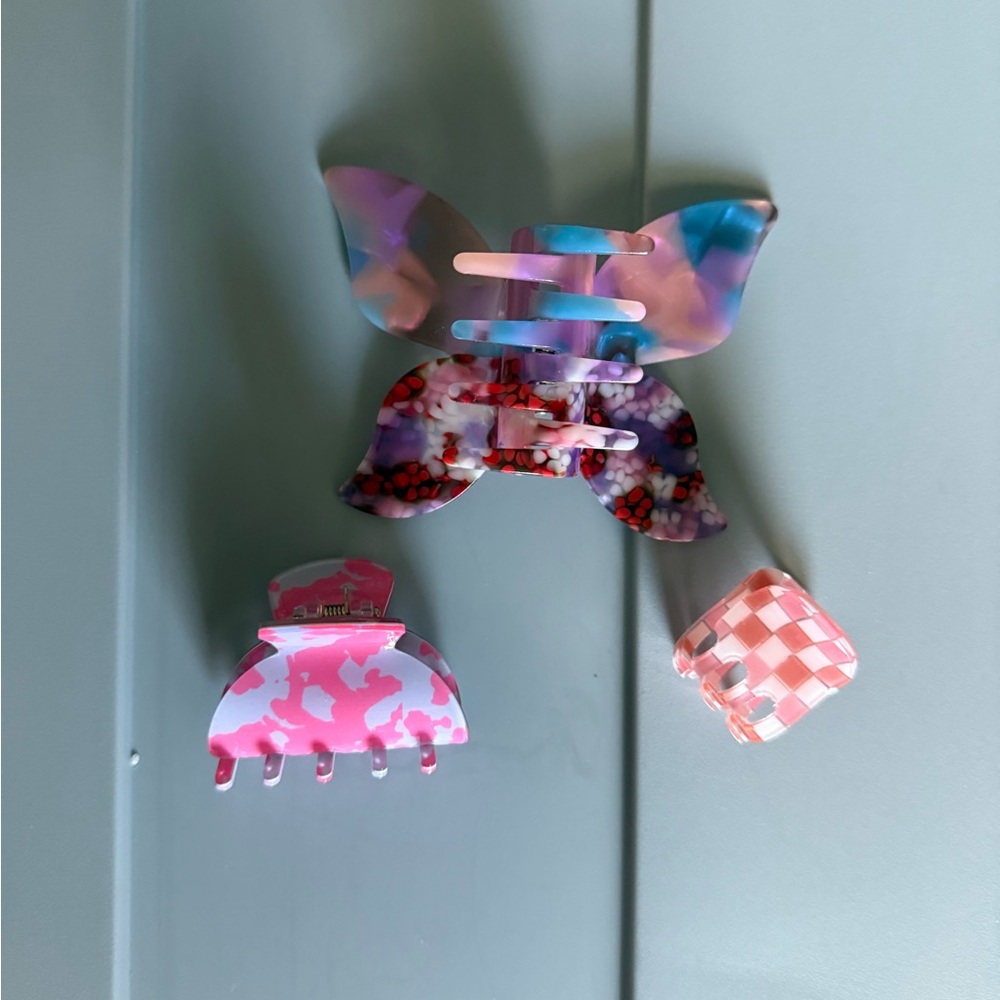 Colorful Hair Claw Clip Set of 3